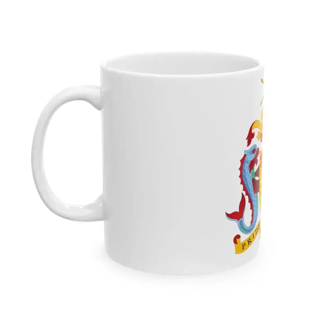 Coat of arms of Barbados - White Coffee Mug - Go Mug Yourself
