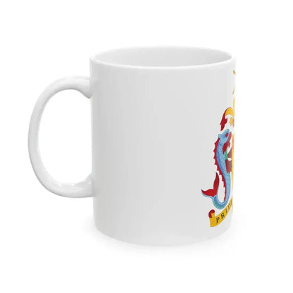 Coat of arms of Barbados - White Coffee Mug - Go Mug Yourself