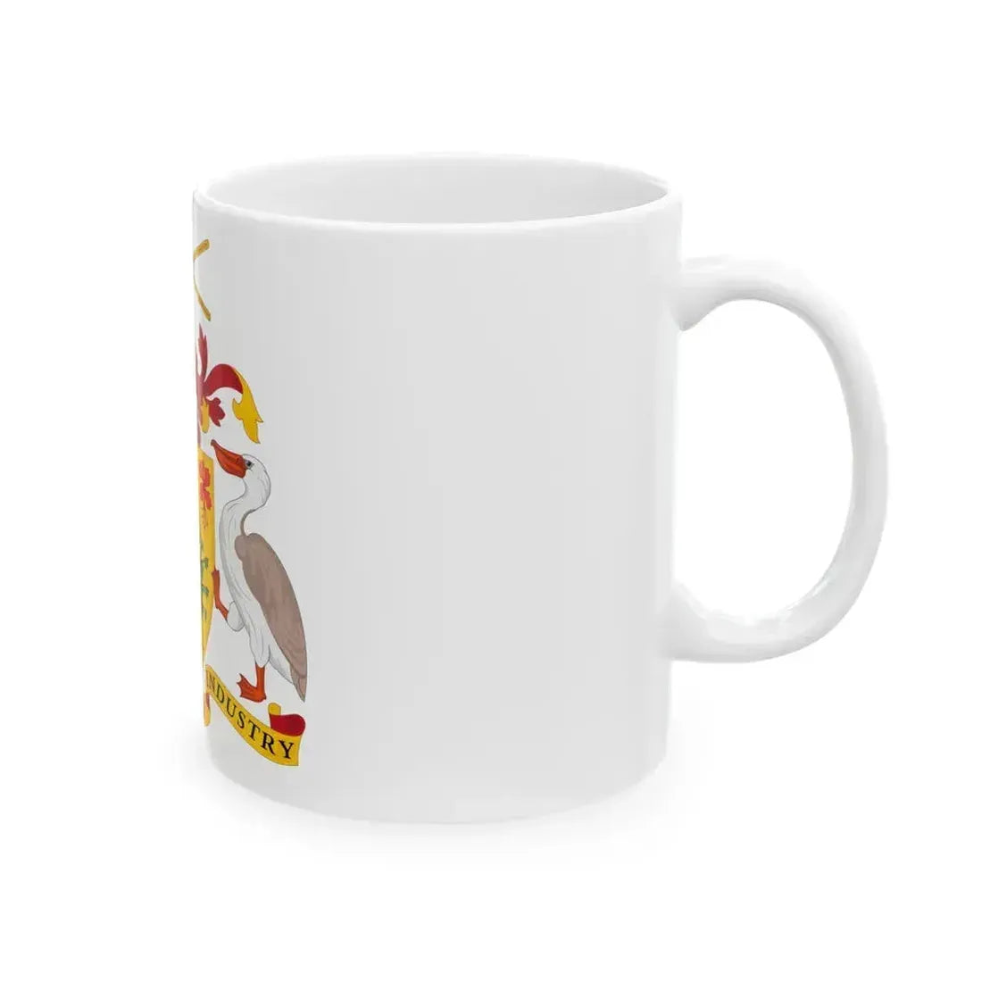 Coat of arms of Barbados - White Coffee Mug - Go Mug Yourself