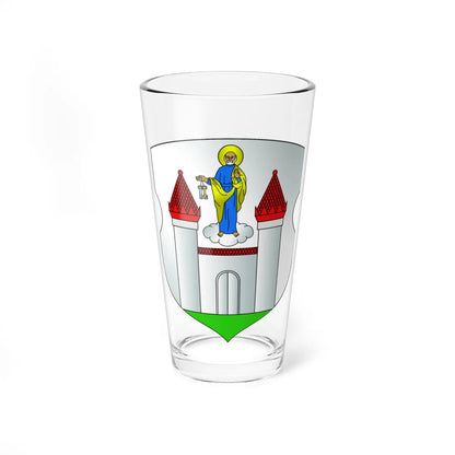 Coat of Arms of Barysaŭ (Belarus) (Coat of Arms) Pint Glass 16oz 16oz - Go Mug Yourself