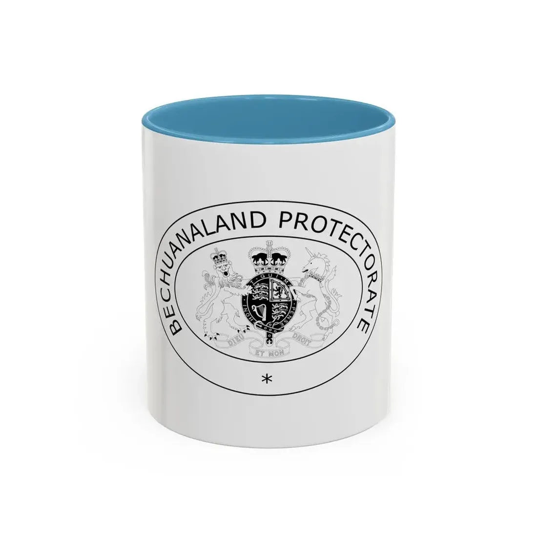 Coat of arms of Bechuanaland Protectorate - Accent Coffee Mug 11oz Light Blue - Go Mug Yourself