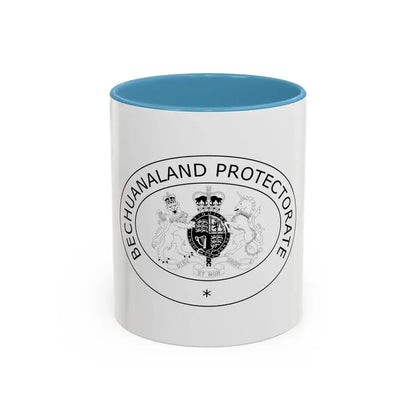 Coat of arms of Bechuanaland Protectorate - Accent Coffee Mug 11oz Light Blue - Go Mug Yourself
