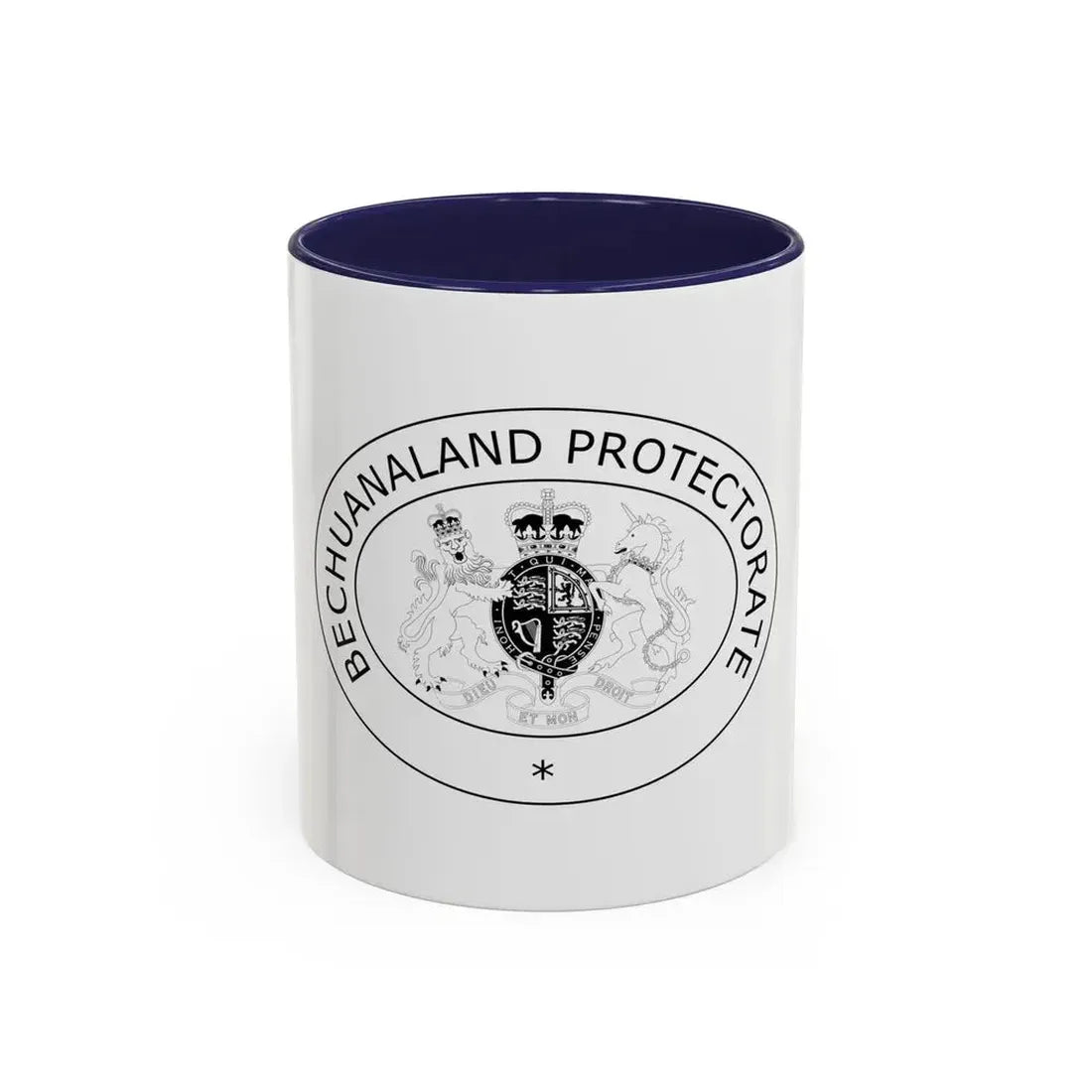 Coat of arms of Bechuanaland Protectorate - Accent Coffee Mug 11oz Navy - Go Mug Yourself