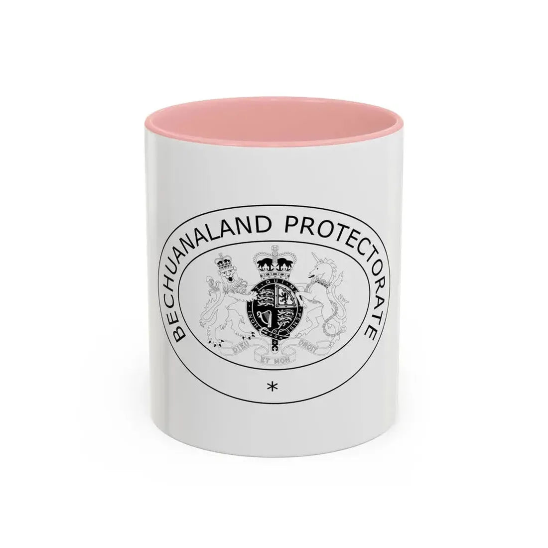 Coat of arms of Bechuanaland Protectorate - Accent Coffee Mug 11oz Pink - Go Mug Yourself
