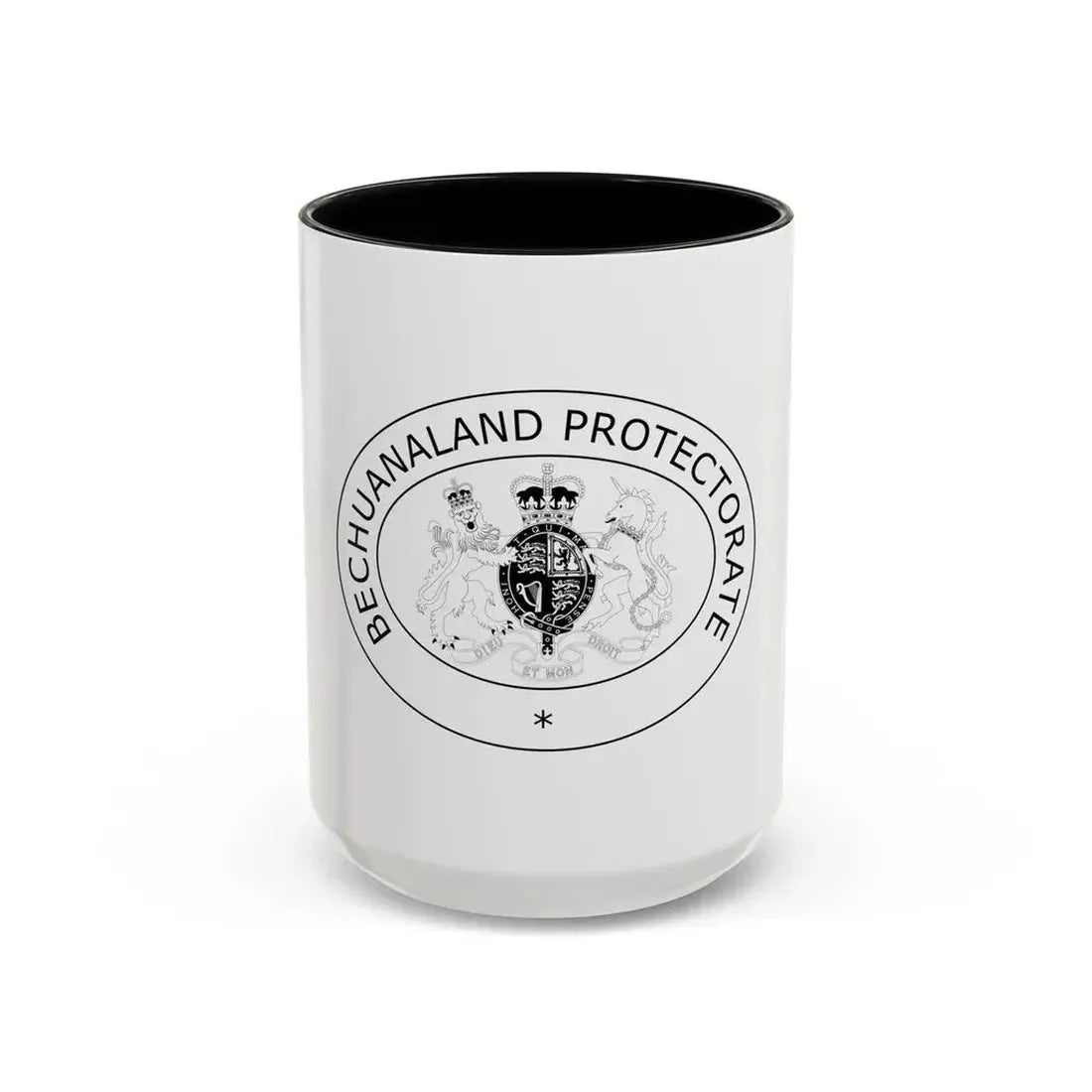 Coat of arms of Bechuanaland Protectorate - Accent Coffee Mug 15oz Black - Go Mug Yourself