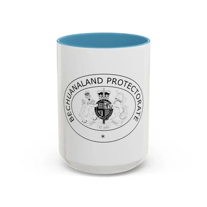 Coat of arms of Bechuanaland Protectorate - Accent Coffee Mug 15oz Light Blue - Go Mug Yourself