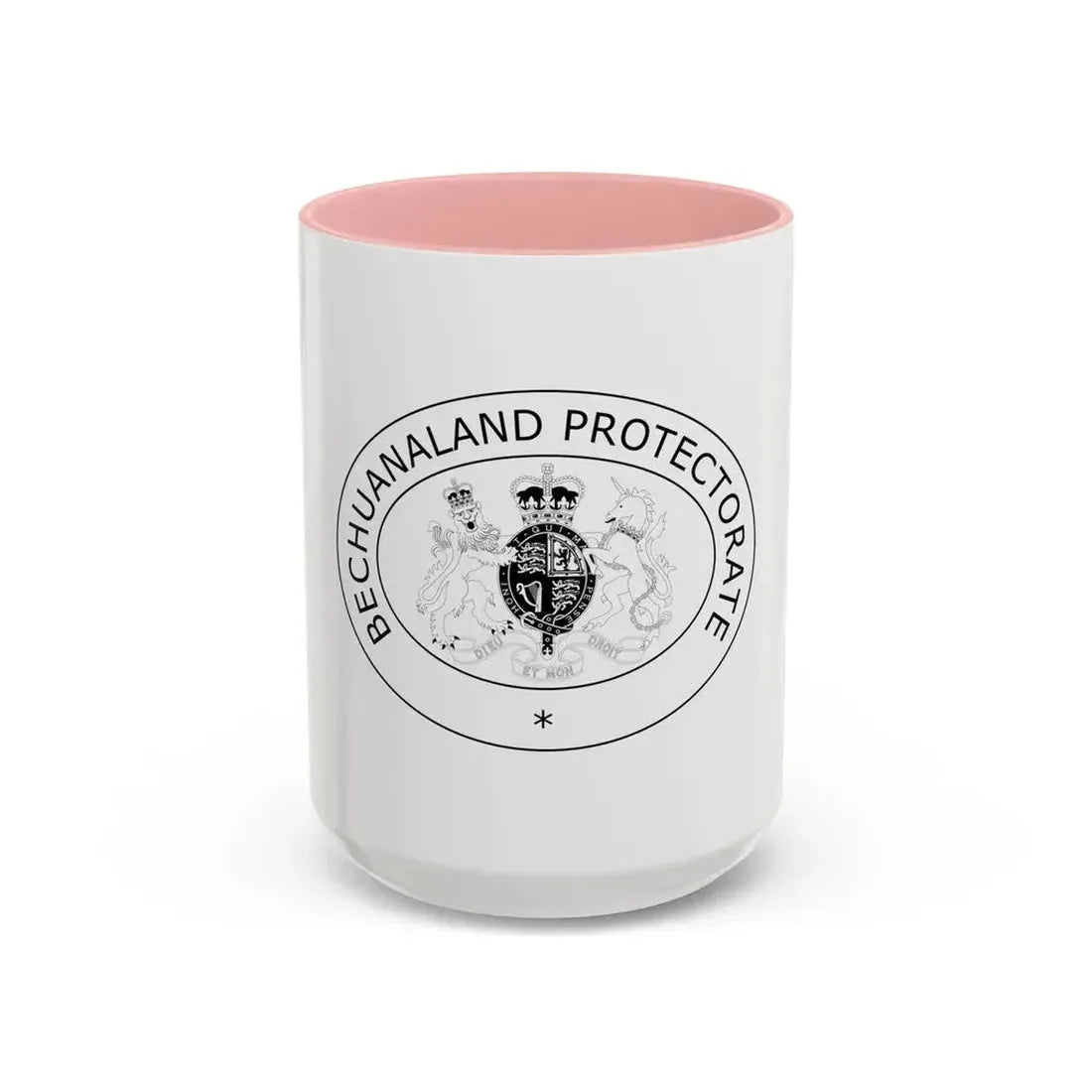 Coat of arms of Bechuanaland Protectorate - Accent Coffee Mug 15oz Pink - Go Mug Yourself
