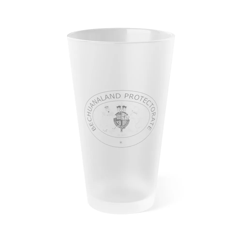 Coat of arms of Bechuanaland Protectorate - Frosted Pint Glass 16oz-16oz-Frosted-Go Mug Yourself