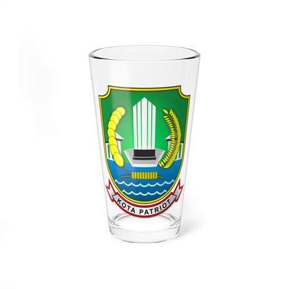Coat of arms of Bekasi (Indonesia) (Coat of Arms) Pint Glass 16oz 16oz - Go Mug Yourself