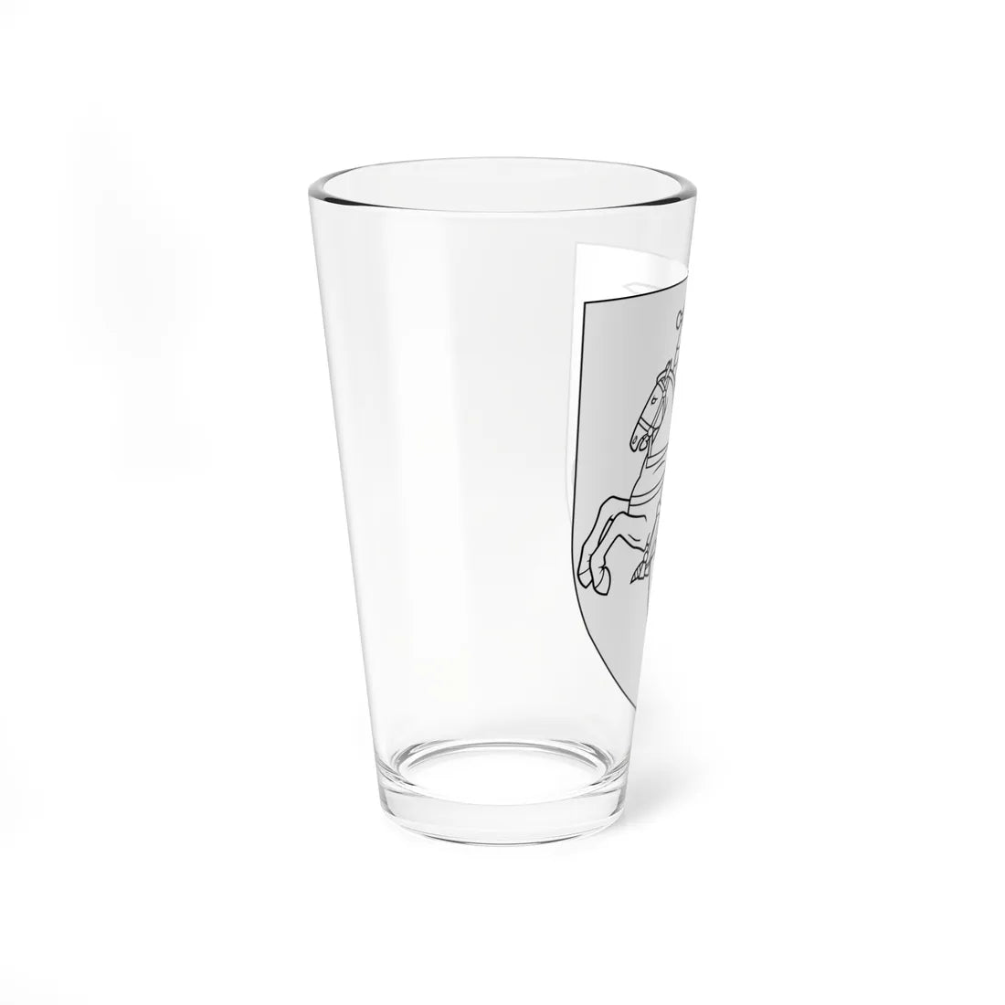 Coat of arms of Belarus 1991-1995 black and white (Belarus) (Coat of Arms) Pint Glass 16oz - Go Mug Yourself