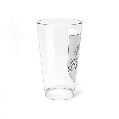 Coat of arms of Belarus 1991-1995 black and white (Belarus) (Coat of Arms) Pint Glass 16oz - Go Mug Yourself