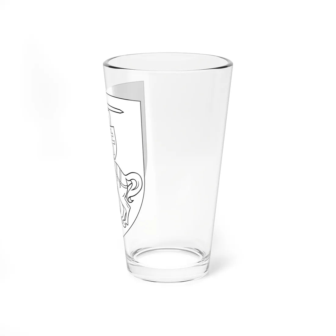Coat of arms of Belarus 1991-1995 black and white (Belarus) (Coat of Arms) Pint Glass 16oz - Go Mug Yourself