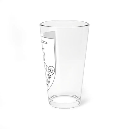 Coat of arms of Belarus 1991-1995 black and white (Belarus) (Coat of Arms) Pint Glass 16oz - Go Mug Yourself
