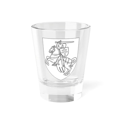Coat of arms of Belarus 1991-1995 black and white (Belarus) (Coat of Arms) Shot Glass 1.5oz 1.5oz - Go Mug Yourself