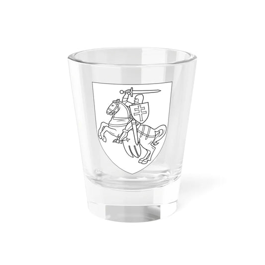 Coat of arms of Belarus 1991-1995 black and white (Belarus) (Coat of Arms) Shot Glass 1.5oz 1.5oz - Go Mug Yourself