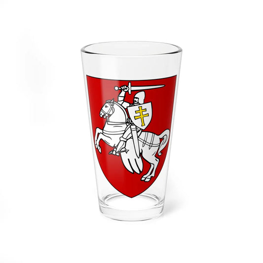 Coat of arms of Belarus 1991-1995 on banknote (Belarus) (Coat of Arms) Pint Glass 16oz 16oz - Go Mug Yourself