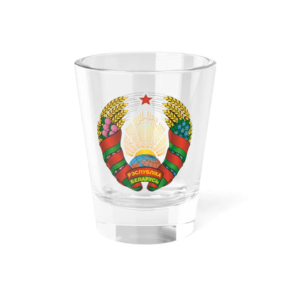 Coat of arms of Belarus 2020present (Belarus) (Coat of Arms) Shot Glass 1.5oz 1.5oz - Go Mug Yourself