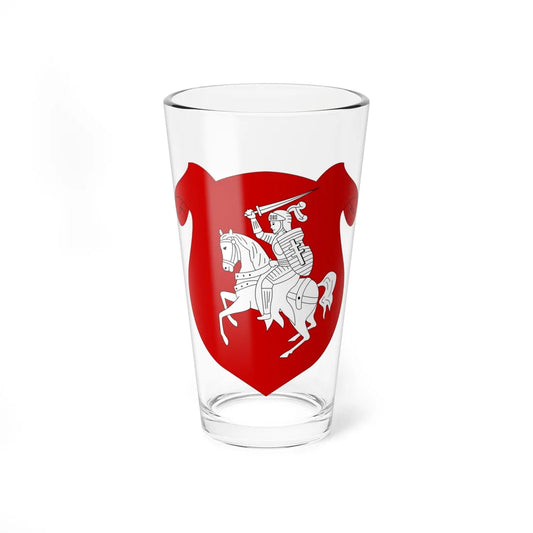 Coat of arms of Belarusian Peoples Republic (Belarus) (Coat of Arms) Pint Glass 16oz 16oz - Go Mug Yourself