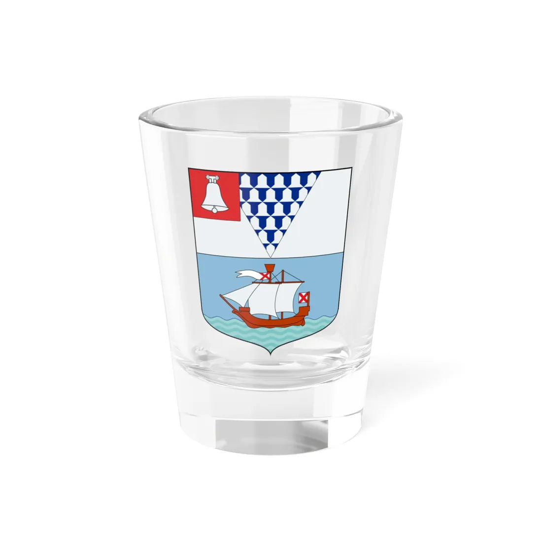 Coat of arms of Belfast shield (United Kingdom) (Coat of Arms) Shot Glass 1.5oz 1.5oz - Go Mug Yourself