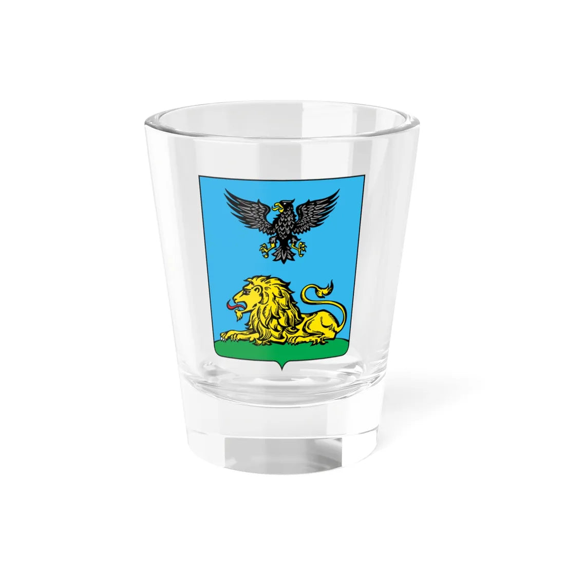 Coat of arms of Belgorod Oblast (Russia) (Coat of Arms) Shot Glass 1.5oz 1.5oz - Go Mug Yourself