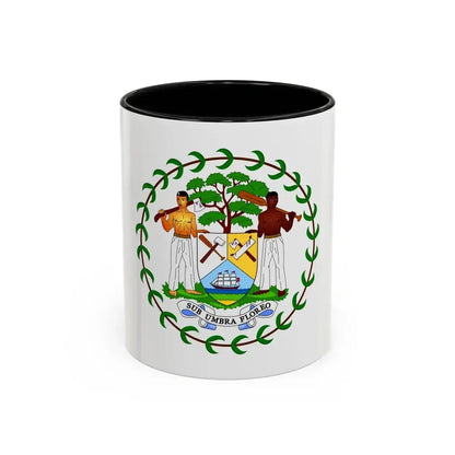 Coat of arms of Belize (1981-2019) - Accent Coffee Mug 11oz Black - Go Mug Yourself