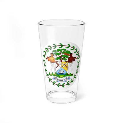 Coat of arms of Belize (1981-2019) - Pint Glass 16oz-16oz-Go Mug Yourself