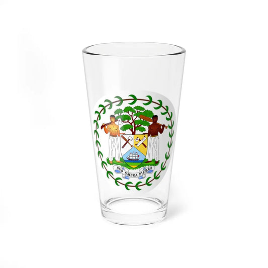 Coat of arms of Belize (1981-2019) - Pint Glass 16oz-16oz-Go Mug Yourself