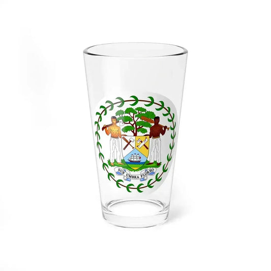 Coat of arms of Belize (1981-2019) - Pint Glass 16oz 16oz - Go Mug Yourself