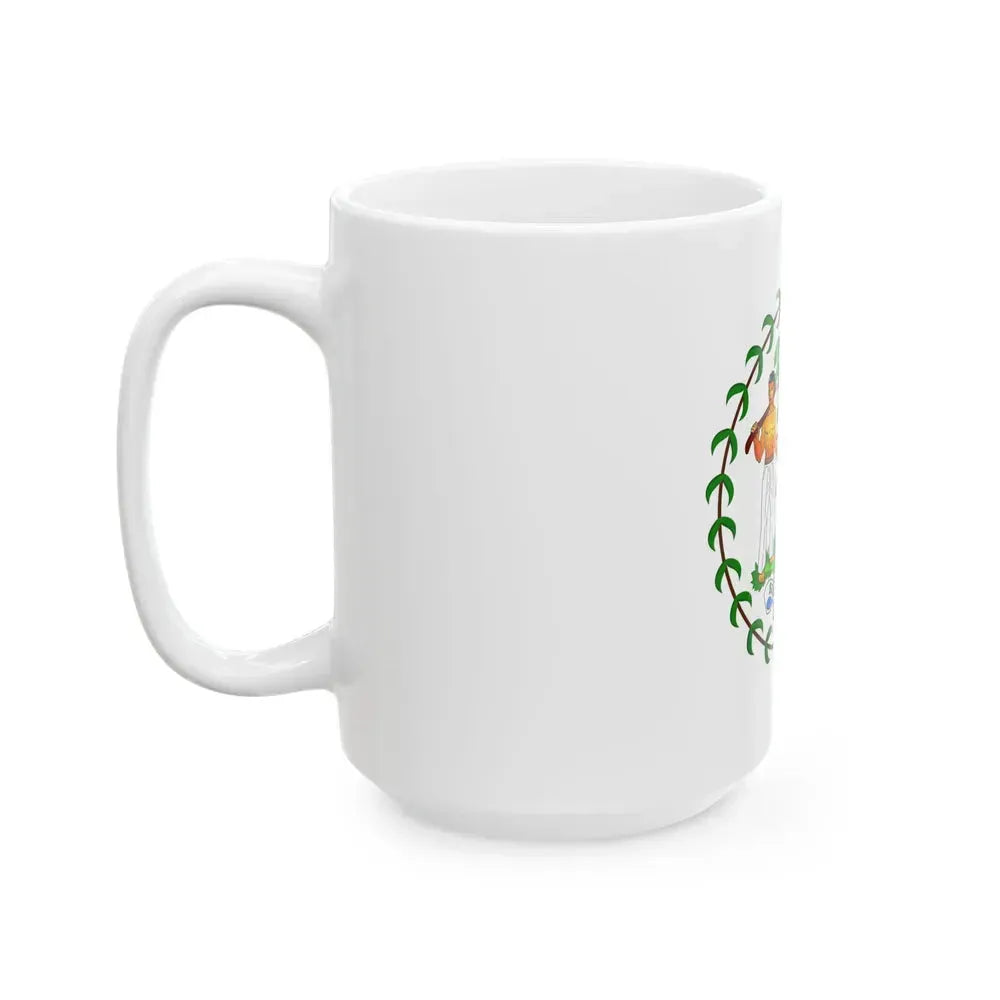 Coat of arms of Belize (1981-2019) - White Coffee Mug - Go Mug Yourself
