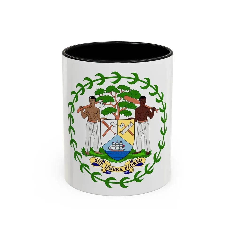 Coat of arms of Belize - Accent Coffee Mug 11oz Black - Go Mug Yourself