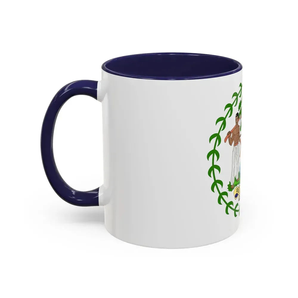 Coat of arms of Belize - Accent Coffee Mug - Go Mug Yourself