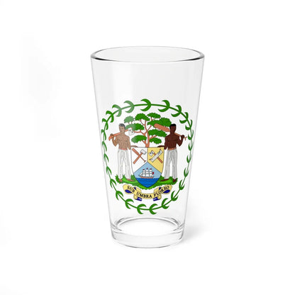 Coat of arms of Belize - Pint Glass 16oz-16oz-Go Mug Yourself