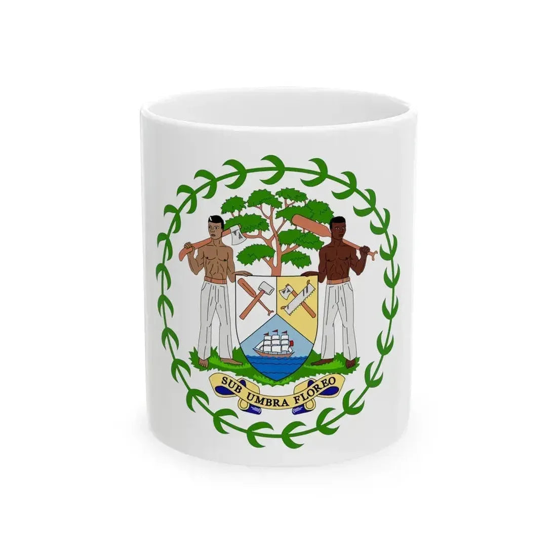Coat of arms of Belize - White Coffee Mug 11oz - Go Mug Yourself