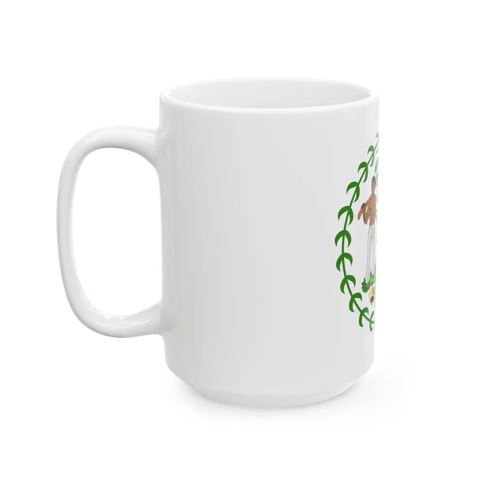 Coat of arms of Belize - White Coffee Mug-Go Mug Yourself