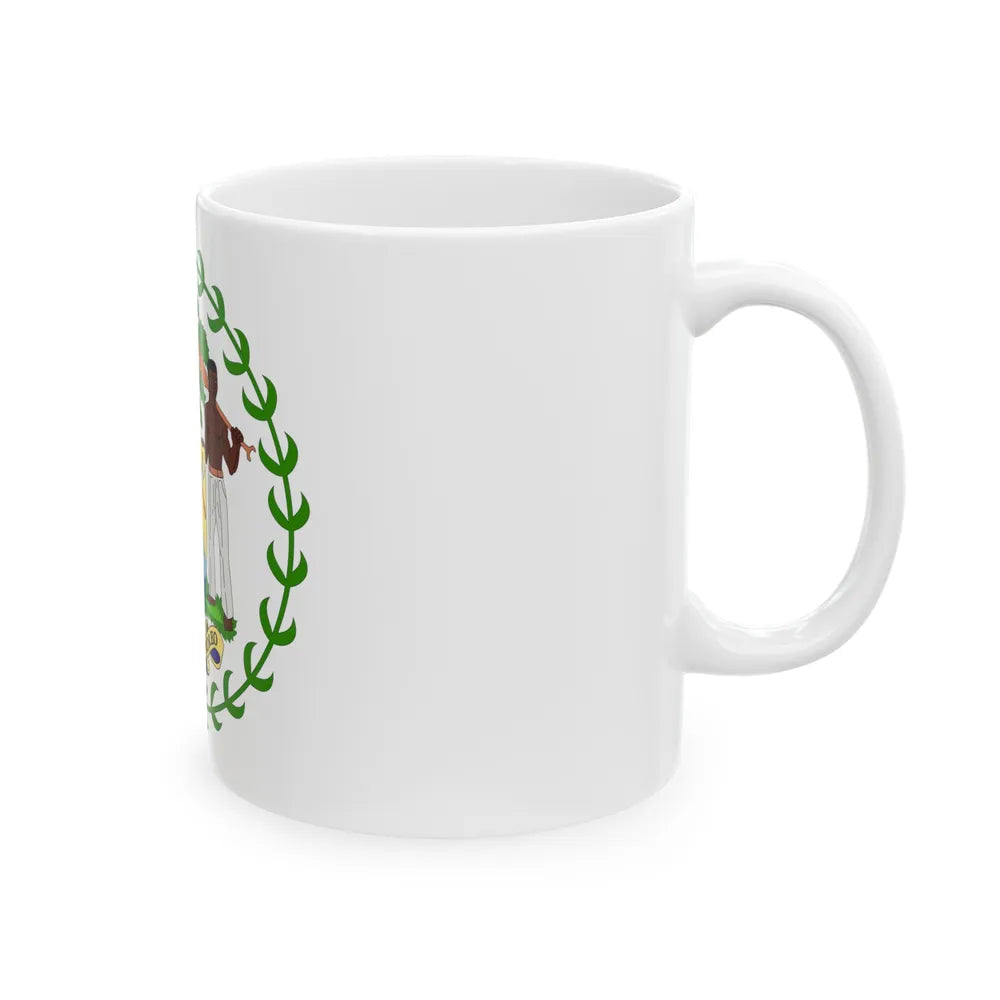 Coat of arms of Belize - White Coffee Mug-Go Mug Yourself