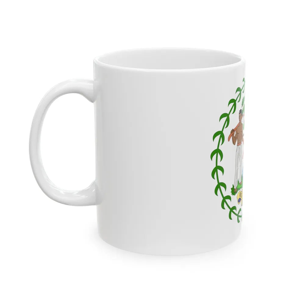 Coat of arms of Belize - White Coffee Mug-Go Mug Yourself