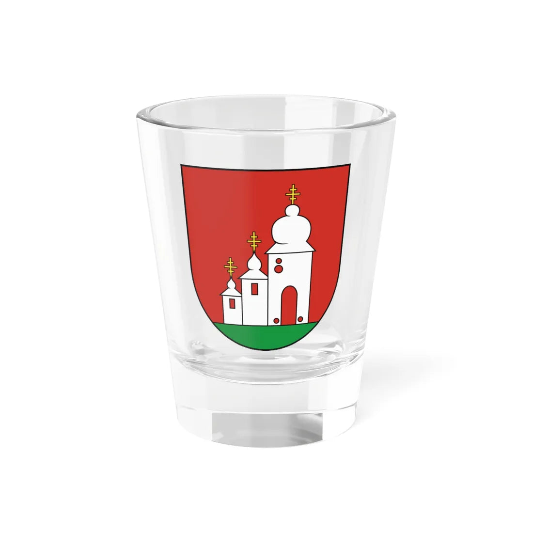 Coat of Arms of Beloveža (Slovakia) (Coat of Arms) Shot Glass 1.5oz 1.5oz - Go Mug Yourself