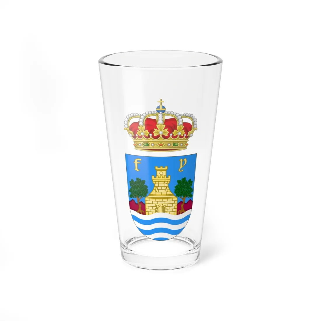 Coat of Arms of Benalmádena (Spain) (Coat of Arms) Pint Glass 16oz 16oz - Go Mug Yourself