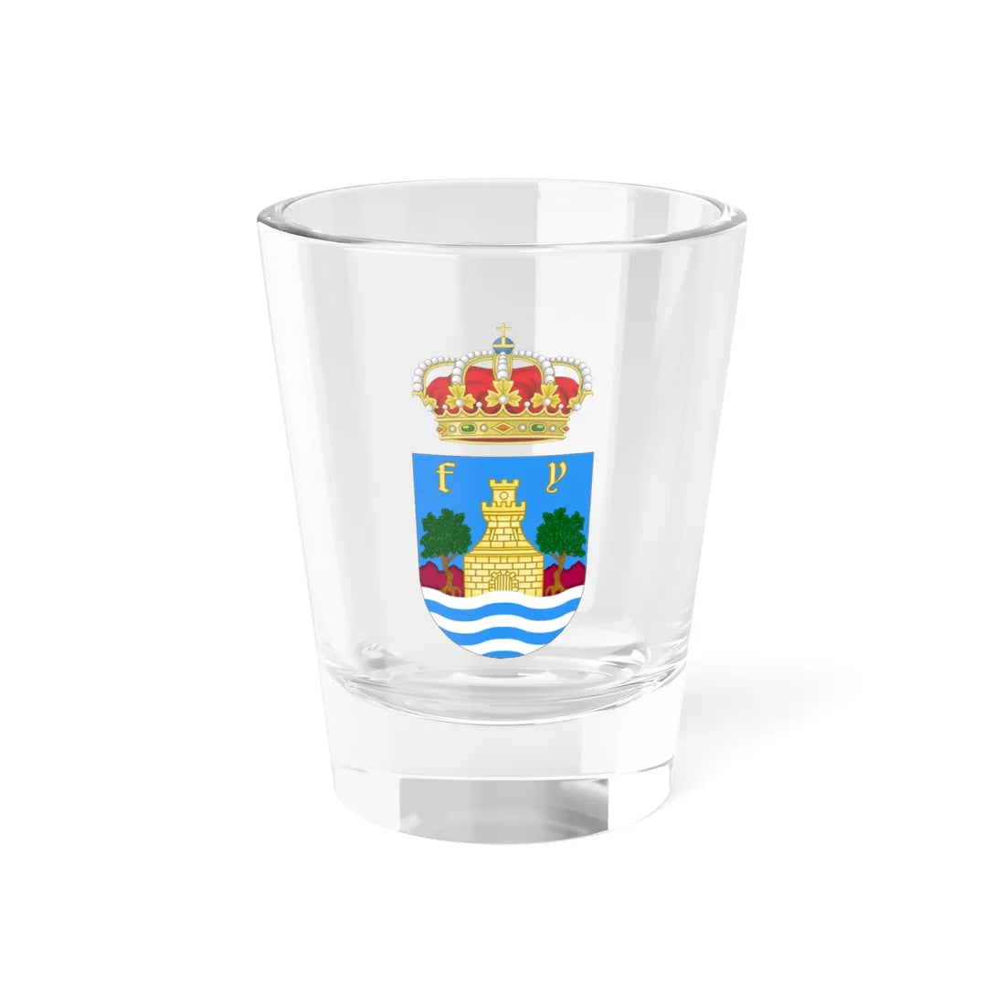 Coat of Arms of Benalmádena (Spain) (Coat of Arms) Shot Glass 1.5oz 1.5oz - Go Mug Yourself