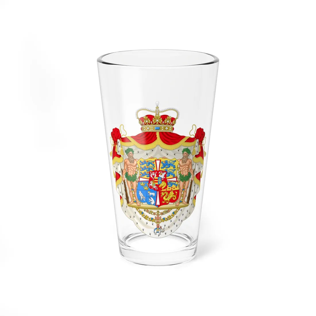 Coat of Arms of Benedikte of Denmark (Denmark) (Coat of Arms) Pint Glass 16oz 16oz - Go Mug Yourself