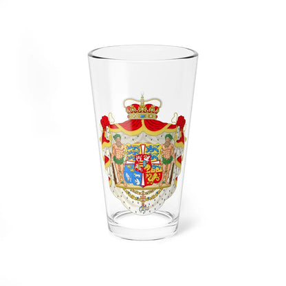 Coat of Arms of Benedikte of Denmark (Denmark) (Coat of Arms) Pint Glass 16oz 16oz - Go Mug Yourself