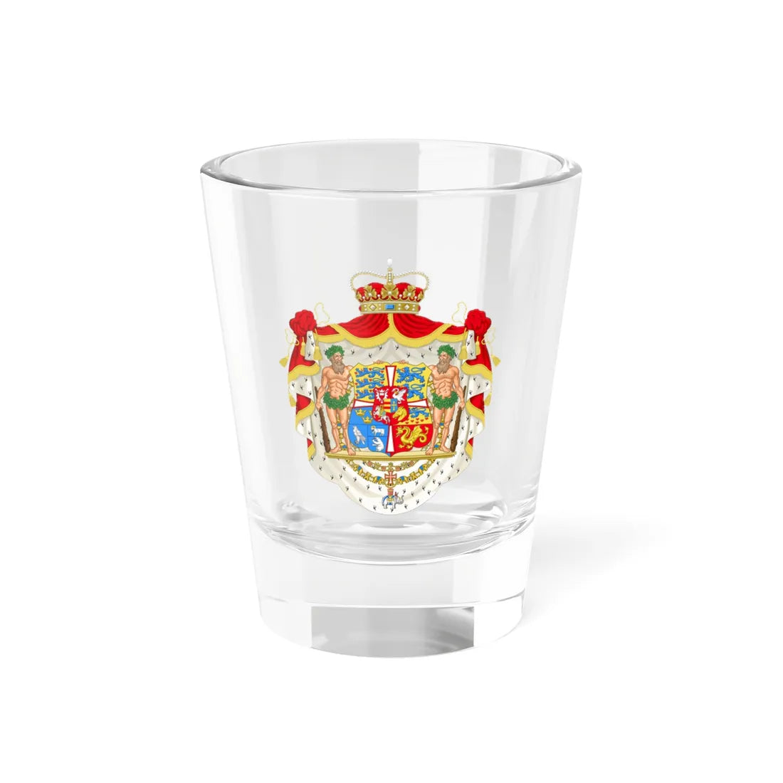 Coat of Arms of Benedikte of Denmark (Denmark) (Coat of Arms) Shot Glass 1.5oz 1.5oz - Go Mug Yourself