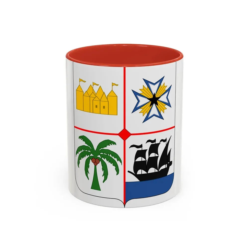 Coat of arms of Benin 2 - Accent Coffee Mug 11oz Red - Go Mug Yourself