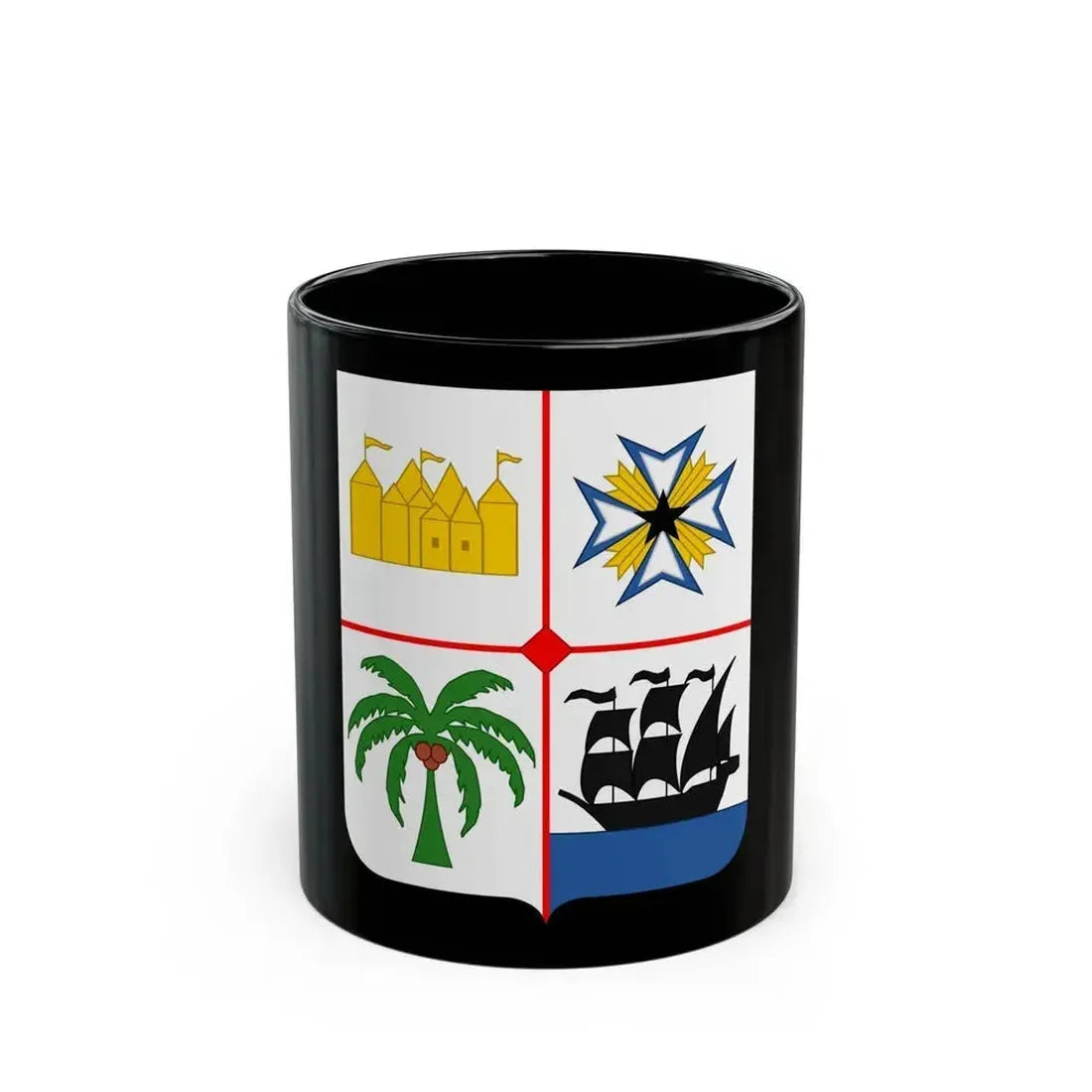 Coat of arms of Benin 2 - Black Coffee Mug 11oz - Go Mug Yourself