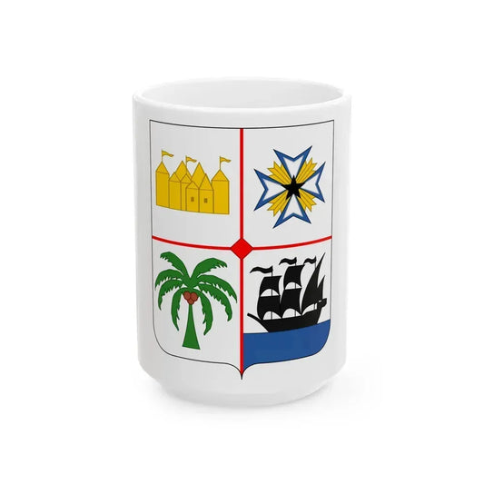 Coat of arms of Benin 2 - White Coffee Mug 15oz - Go Mug Yourself