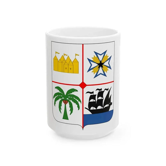 Coat of arms of Benin 2 - White Coffee Mug 15oz - Go Mug Yourself