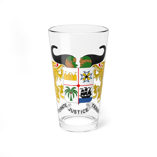 Coat of arms of Benin (Benin) (Coat of Arms) Pint Glass 16oz 16oz - Go Mug Yourself