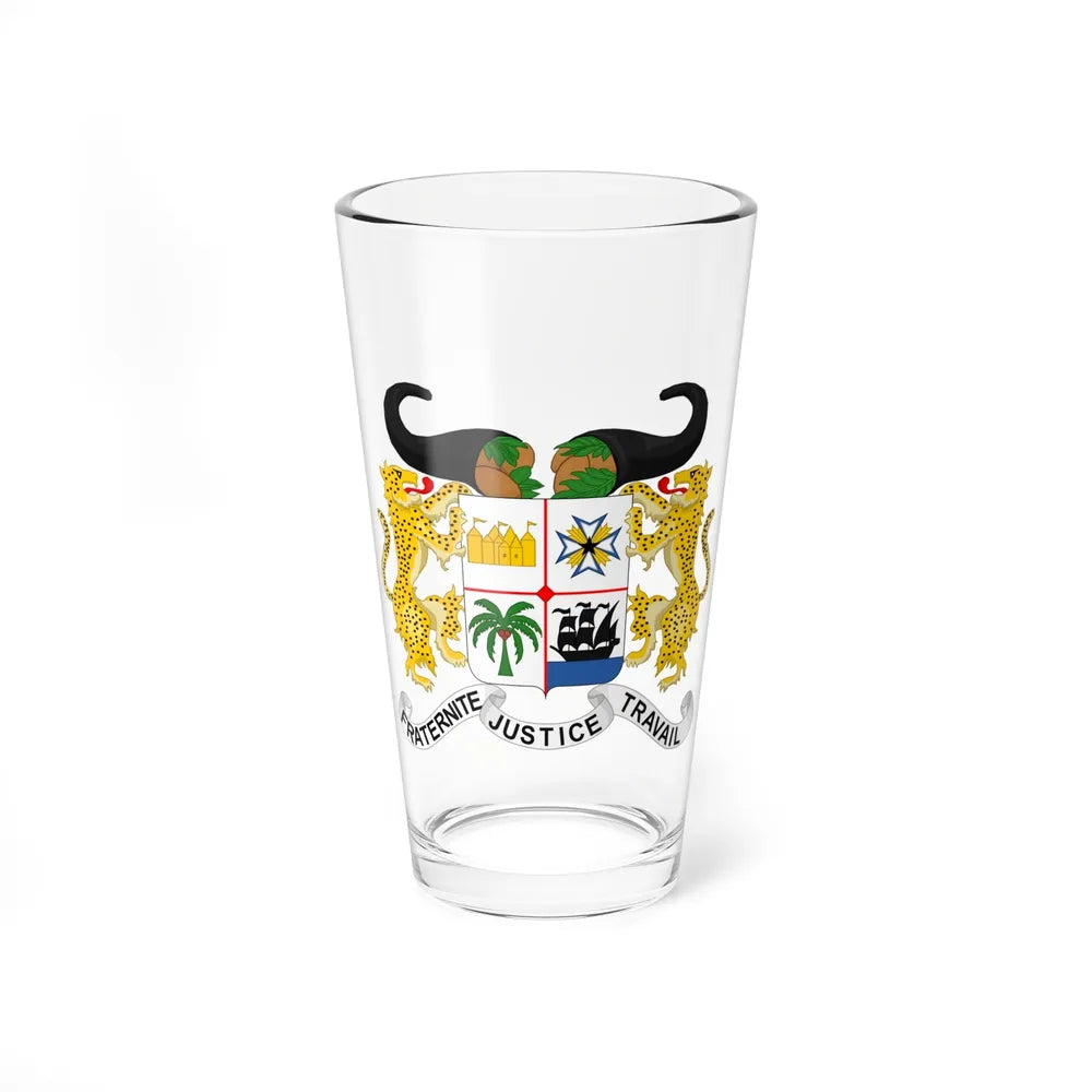 Coat of arms of Benin - Pint Glass 16oz-16oz-Go Mug Yourself