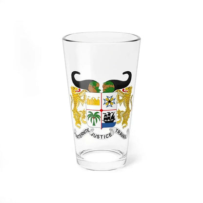 Coat of arms of Benin - Pint Glass 16oz 16oz - Go Mug Yourself