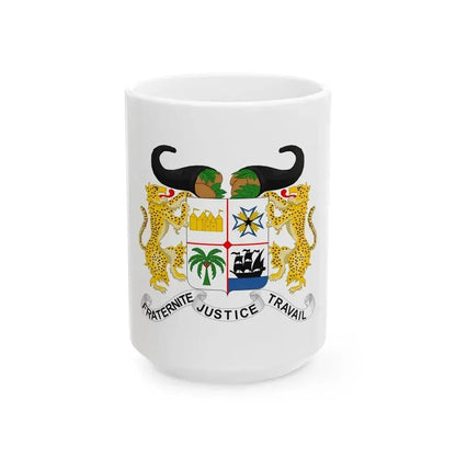 Coat of arms of Benin - White Coffee Mug 15oz - Go Mug Yourself